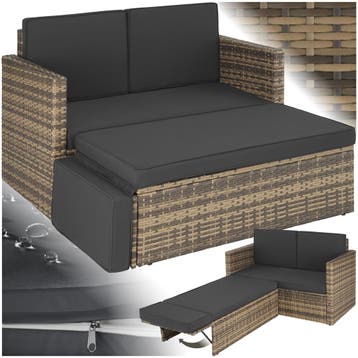 Wicker loungesofa Corfu - natuur, Verzenden, Nieuw