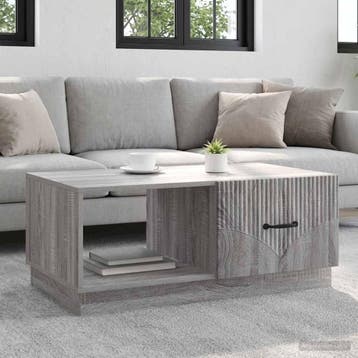 vidaXL Salontafel Grijs sonoma 90 x 50 x 37 cm Bewerkt hout, Huis en Inrichting, Tafels | Salontafels, Verzenden, Nieuw, Overige houtsoorten
