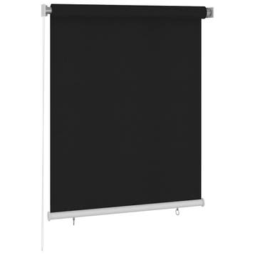 vidaXL Rolgordijn voor buiten 125(B)x140(H) cm zwart, Huis en Inrichting, Stoffering | Gordijnen en Lamellen, Verzenden, Nieuw