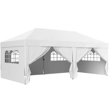 Paviljoen Ca. 6x3m Stabiel Winterbestendig Pop-up Vouwpavilj, Verzenden