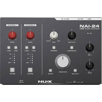 NUX NAI-24 USB audio interface Klasse A 2-in/4-out, Muziek en Instrumenten, Ophalen of Verzenden, Nieuw