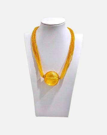 Metaal, glas - Halsketting - Ketting van Murano-glas, Antiek en Kunst, Curiosa en Brocante