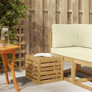 vidaXL Buiten bankenset Wit 35 x 38 x 37 cm Massief, Verzenden, Nieuw