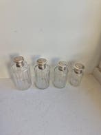 Parfumfles (4) - .925 zilver, Antiek en Kunst
