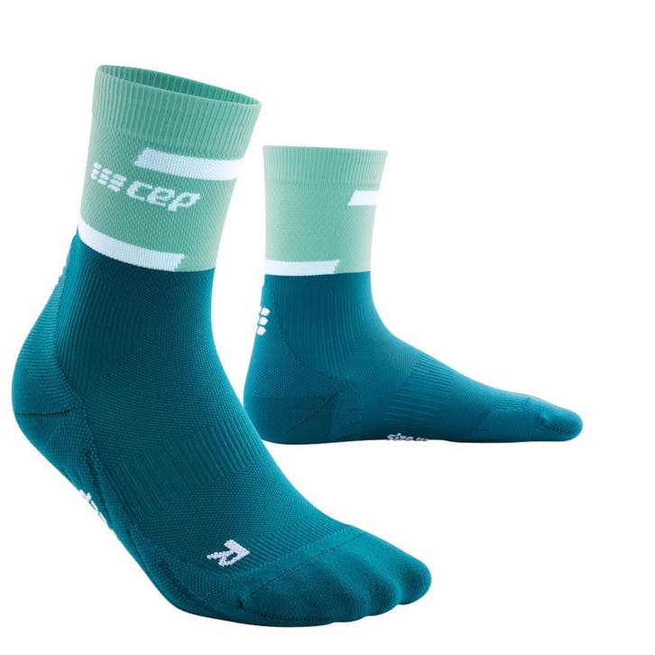 CEP Run Mid-Cut Compressie Sokken  Petrol - Dames (34-37), Sport en Fitness, Bergsport en Wandelen, Kleding, Nieuw, Verzenden