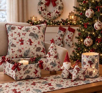 Elegante kerstpatchwork-stof met Kerstman - Textiel - 2.88 m, Diversen, Nieuw