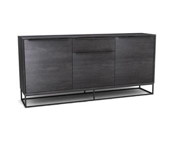 Dressoir Lyon | Zwart mangohout | 180 cm en 215 cm-180 cm, Ophalen of Verzenden, Nieuw