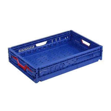Klapkrat 600x400x122 mm 20 liter blauw, Ophalen of Verzenden, Nieuw, Kunststof