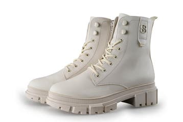 S.oliver Veterboots in maat 39 Wit, Verzenden, Wit, Overige typen, Zo goed als nieuw