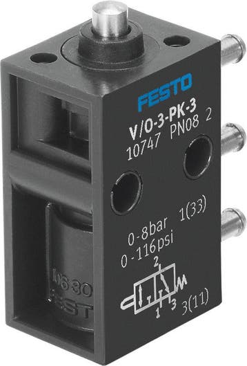 Festo 3/2 NO/NC Monostabiele Stang Geactiveerde Ventiel PK-3, Verzenden, Nieuw