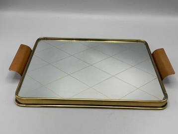Dienblad - Glas, Messing, Antiek en Kunst