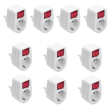 Verloopstekker | Q-link | Schakelaar | 10 stuks, Verzenden, Nieuw