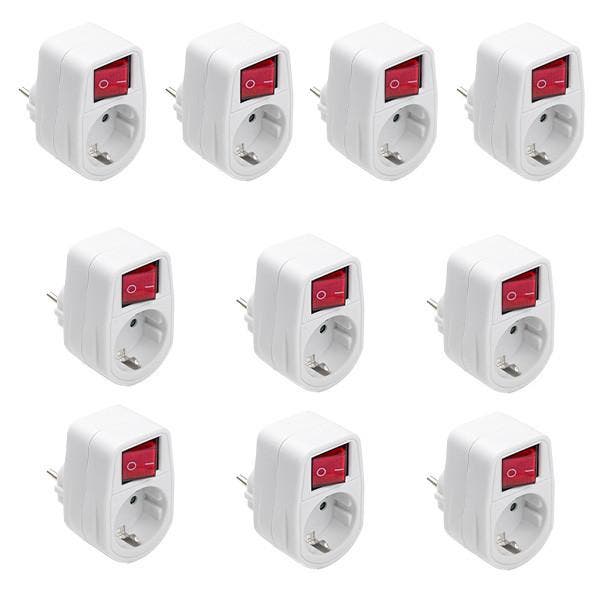 Verloopstekker | Q-link | Schakelaar | 10 stuks, Doe-het-zelf en Verbouw, Elektra en Kabels, Nieuw, Verzenden