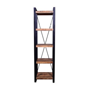 Boekenkast Mangohout Britt 55 cm, Verzenden, Nieuw, Overige houtsoorten, Industriële meubels