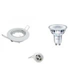 GU10 Inbouwspot Set - Glans Wit - Inbouw Rond - Kantelbaar -, Metaal of Aluminium, Nieuw, Ophalen of Verzenden, Led