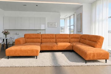 U-Bank Bloemendaal - u-banken - Oranje, Nieuw, 150 cm of meer, Stof, 300 cm of meer