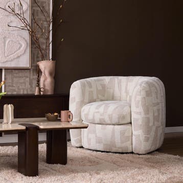 Fauteuil Rosa Off White | Starfurn, Ophalen of Verzenden, Nieuw