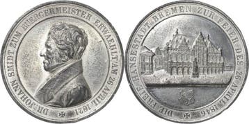 Zinnmedaille 1846 Bremen-stadt, Verzenden