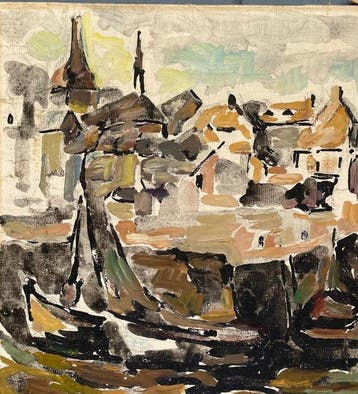 Jean Liberge (1903–1977) - Scène de port Avec Bateaux en