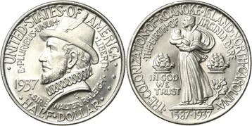 1/2 Dollar 1937, Vereinigte Staaten von Amerika, Postzegels en Munten, Munten | Amerika, Verzenden