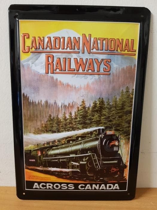 Canadian national railways reclamebord, Verzamelen, Merken en Reclamevoorwerpen, Nieuw, Ophalen of Verzenden