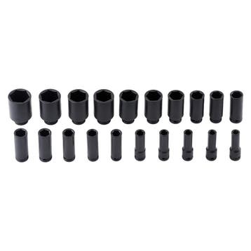 20-stuk 1/2 Drive Impact Socket Set 10-38mm CR-V voor Ti..., Verzenden, Nieuw
