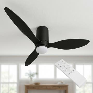 LED Plafondventilator | Zwart | 18W | 1440 lumen, Ophalen of Verzenden, Nieuw, Plafondventilator