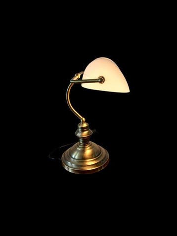 Bankierslamp - Notarislamp - Tafellamp - Messing