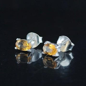 Citrien - Zilver - Oorbellen - IMAN VAN KANSEN