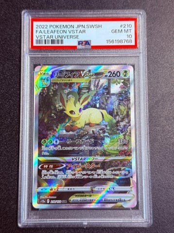 Pokémon - 1 Graded card - Leafeon VSTAR #210 Full art, Foil, Nieuw