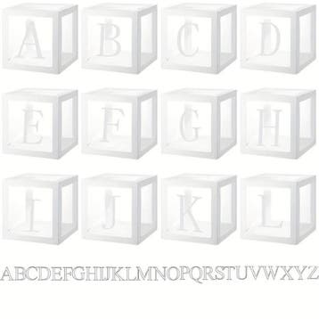 Te personaliseren ballon box met letter naar keuze, Verzenden, Nieuw, Versiering, Verjaardag