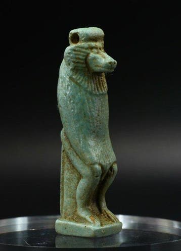 Oud-Egyptisch Grote baviaanamulet van God Thoth - 54 mm