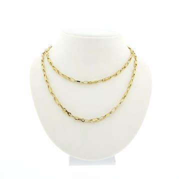 Gouden fantasieschakel ketting, Ophalen of Verzenden, Gebruikt, Overige kleuren, Goud