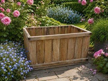 Kist (2) - Hout - 2 grote houten bakken
