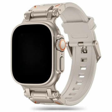 Apple Watch Robust bandje - siliconen - sterrenlicht, Verzenden, Nieuw