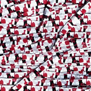 Bape veters - Wit Rood • 120  cm x 8 mm, Ophalen of Verzenden, Nieuw