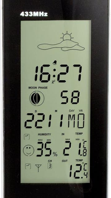 Weerstation - Binnen en buiten - Met buitensensor - Draadloo, Verzenden, Zo goed als nieuw