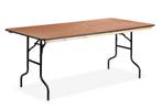 Rechthoekige klaptafel 183x76cm | houten blad, Ophalen of Verzenden, Nieuw, Kunststof