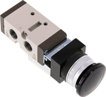 5/2 G1/4  (G1/8 ) Handbediend Ventiel Zwart, Verzenden, Nieuw