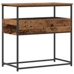 vidaXL Wandtafel met lade Oud Hout 75 x 40 x 75 cm Bewerkt, Minder dan 45 cm, Verzenden, Nieuw, 70 cm of meer