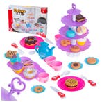 Speelgoed High Tea Serviesset 46-delig – Met Etagère, Gebak,, Ophalen of Verzenden, Nieuw