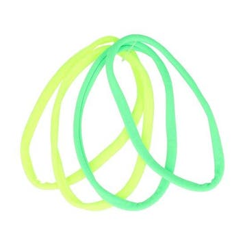 Haarband Sport 1cm - Endless Elastiek - Nylon - Geel Groen -, Nieuw