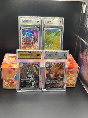 Pokémon - 4 Graded card Destined Rivals English & Japanese, Nieuw