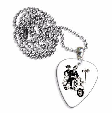 Ska scooter plectrum ketting, sleutelhanger of oorbellen, Sieraden, Tassen en Uiterlijk, Ophalen of Verzenden, Nieuw
