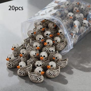 20x Gothic Skelet Eendjes - Mini Resin Figuurtjes voor Hallo, Verzenden, Nieuw