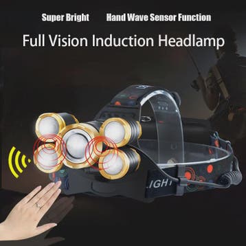 ESMARTER Sensor Hoofdlamp - 5x Super Bright LED, Waterdicht, Verzenden, Nieuw
