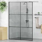 vidaXL Inloop Douche Wand Zwart 140 x 195 cm gehard glas, Verzenden, Nieuw