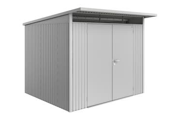 Biohort Berging Avantgarde met Dubbele Deur Zilver 260 x 260, Nieuw