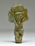 Oud-Egyptisch Faience Amulet van God Shu - 31 mm (Zonder