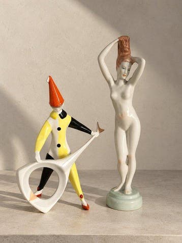 Aquincum - Beeldje - gymnast and cellist (2) - Porselein